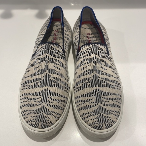 Rothy’s Maritime Tiger Striped Print Slip On Sneakers—BEAUTIFUL!! EUC!! Comfort - Picture 1 of 7